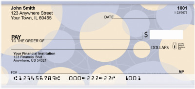 Golden Blue Dots Personal Checks | ZGEO-72