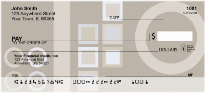 Mocha Geometrics Personal Checks | ZGEP-10