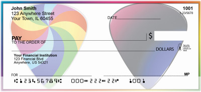 Psychedelic Guitar Pics Personal Checks | ZMUS-09