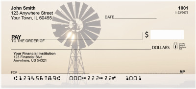 Windmills On Western Plains Personal Checks | ZSCE-51