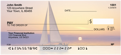 Sailboats At Sunrise Personal Checks | ZSCE-73