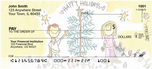 Happy Holidays Personal Checks | AMY-06