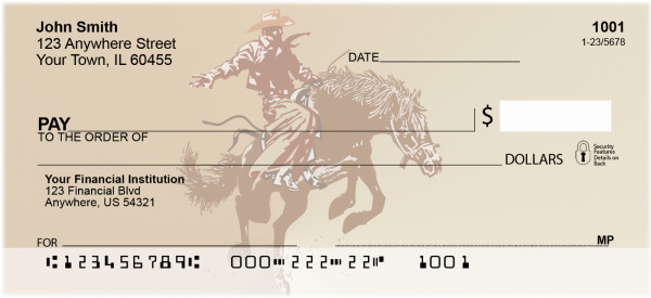 Cowboys Cowgirls Love Personal Checks | BBA-02
