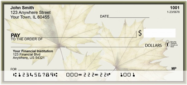 Subtle Fall Elegance Personal Checks | BBA-25
