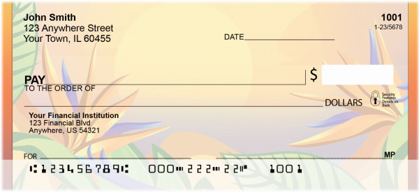 Tropical Seaside Paradise Personal Checks | BBA-26