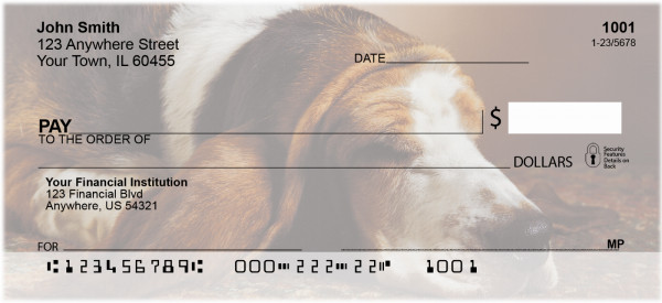 Beagle Contentment Personal Checks | BBA-83