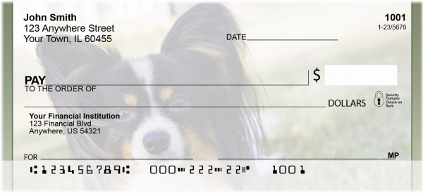 Pampered Papillon Personal Checks | BBB-16