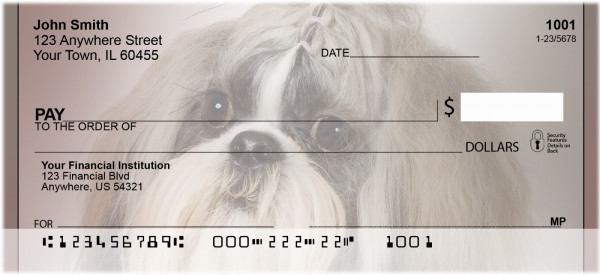 Shih Tzu Portraits Personal Checks | BBB-25