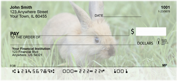 Bunnies In Springtime Personal Checks | BBB-41