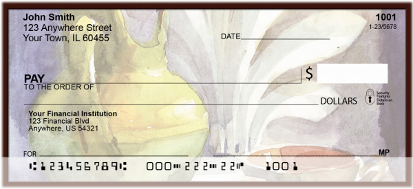 Italian Inspired Watercolor Personal Checks | BBB-59