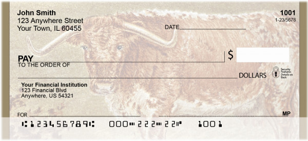 Vintage Livestock Paintings With Livestock Personal Checks | BBB-69