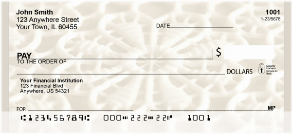 White Lace Personal Checks | BBD-29