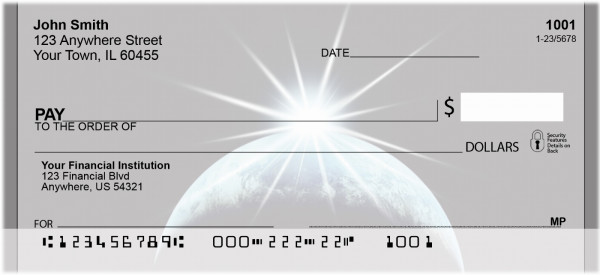 Sparkling Earth Personal Checks | BBD-44