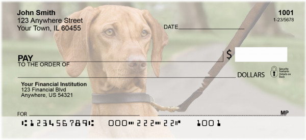 Loyal Hungarian Vizsla Personal Checks | BBD-95