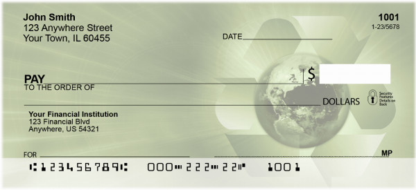 Recycle Save Trees Personal Checks | BBF-20