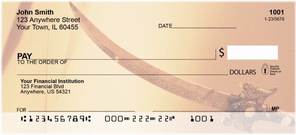 Floating Swords Personal Checks | BBF-44