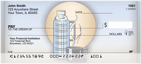 Thermos Of Hot Java Personal Checks | BBG-22