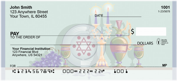 Symbols Of Judiasm Personal Checks | BBG-43