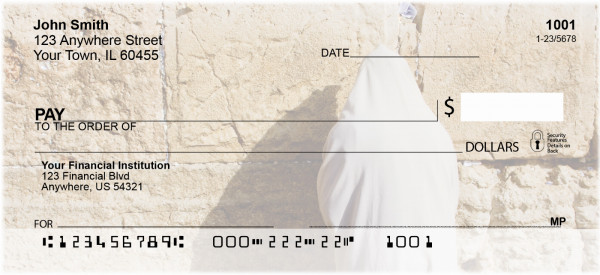 Western Wall Personal Checks | BBG-44