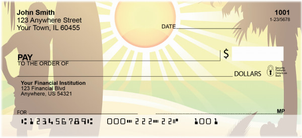 Bronze Surfer Personal Checks | BBH-34