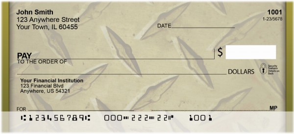 Go Green With Diamond Plate Personal Checks | BBH-65