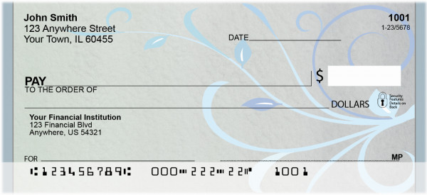 Filigrees In Color Personal Checks | BBI-14