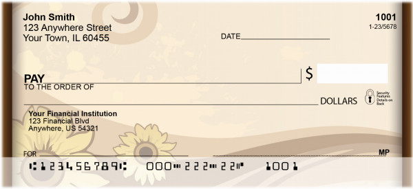 Fall Sunflowers Personal Checks | BBI-33