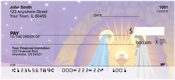 Images Of Christmas Personal Checks | BBI-36