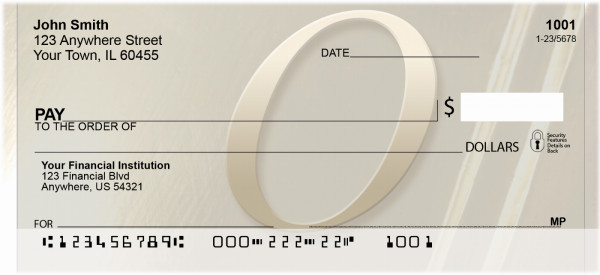Golden Monogram O Personal Checks | BBI-53