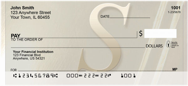 Golden Monogram S Personal Checks | BBI-57