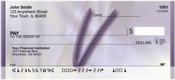 Prosperous Purple Monogram V Personal Checks | BBI-86