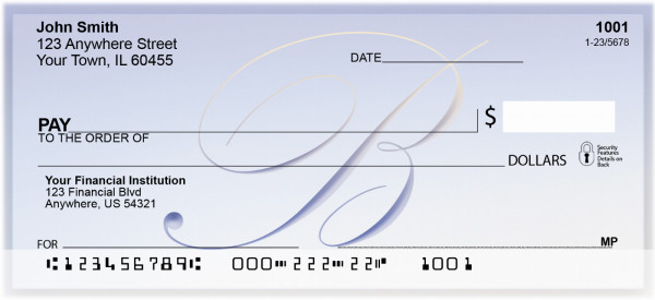 Softly Monogram B  Personal Checks | BBI-92