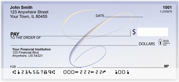 Softly Monogram C  Personal Checks | BBI-93