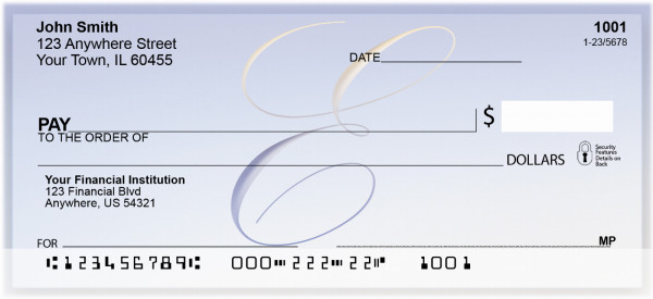 Softly Monogram E  Personal Checks | BBI-95