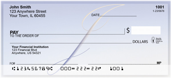 Softly Monogram J  Personal Checks | BBJ-01