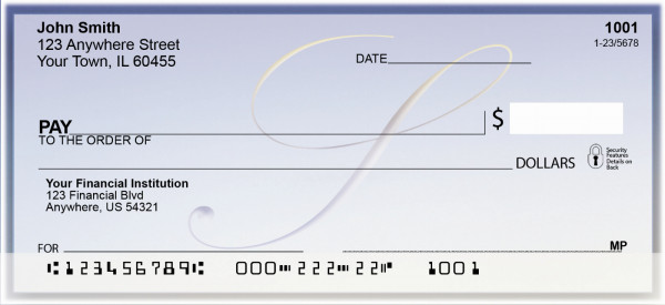 Softly Monogram S  Personal Checks | BBJ-10