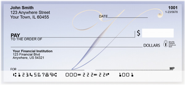 Softly Monogram V  Personal Checks | BBJ-13