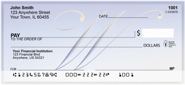 Softly Monogram W  Personal Checks | BBJ-14