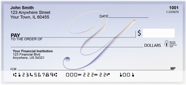 Softly Monogram Y Personal Checks | BBJ-16