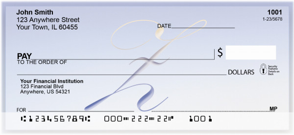 Softly Monogram Z  Personal Checks | BBJ-17