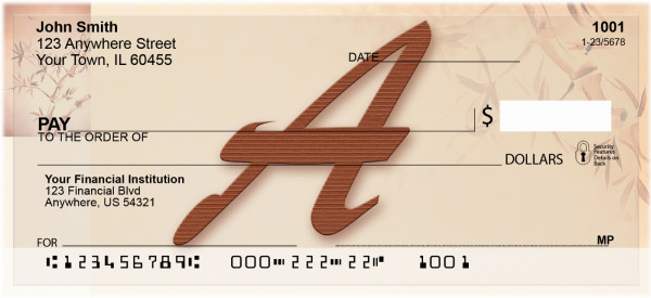Strength And Longevity Monogram A Personal Checks | BBJ-18