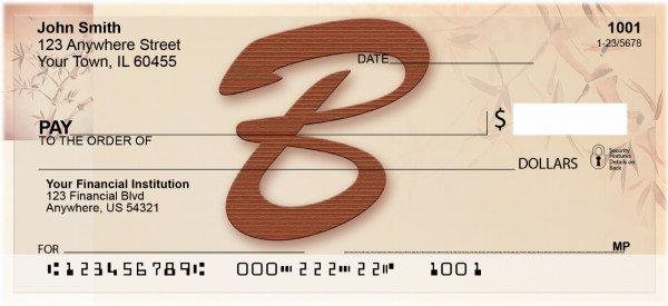 Strength And Longevity Monogram B Personal Checks | BBJ-19