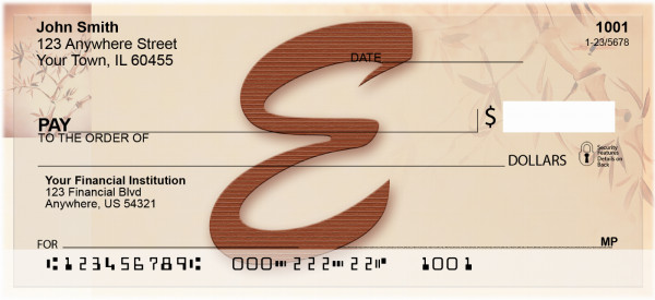 Strength And Longevity Monogram E Personal Checks | BBJ-22