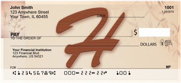 Strength And Longevity Monogram H Personal Checks | BBJ-25