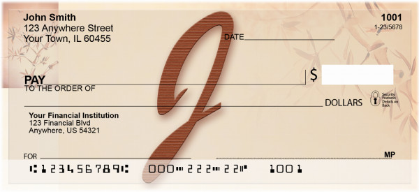 Strength And Longevity Monogram J Personal Checks | BBJ-27