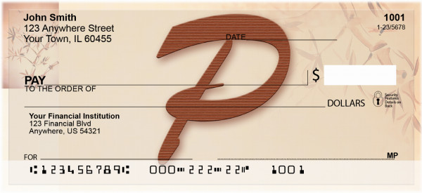 Strength And Longevity Monogram P Personal Checks | BBJ-33