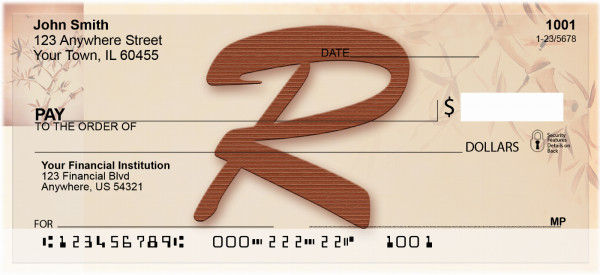 Strength And Longevity Monogram R Personal Checks | BBJ-35