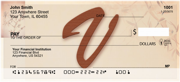 Strength And Longevity Monogram V Personal Checks | BBJ-39