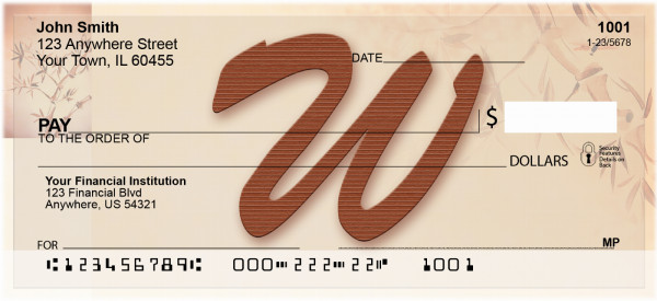 Strength And Longevity Monogram W Personal Checks | BBJ-40