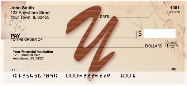 Strength And Longevity Monogram Y Personal Checks | BBJ-42